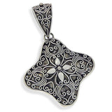 Beautiful Antique Design Solid Sterling Silver Flower Cluster Pendant»P314