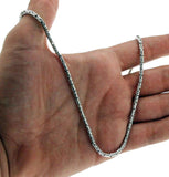 ▌Unisex 925 Sterling Silver Bali BYZANTINE 2.75 mm Chain Size 16" to 36" » Ch24