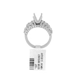 18K White Gold 0.76 CT Diamonds Semi Mount Engagement Ring Size 6.75 »N11