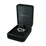 Au Tiffany & Co. 950 Platinum Diamond Large Heart Necklace Size 18"  »ED1 $9700