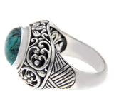 Solid Sterling Silver Turquoise Dome Cluster Ring » R120