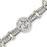 18K White Gold 4.36 CT Multi Shape G VS1 Diamond Link Bracelet 7" »BL2700