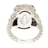 JUDITH RIPKA 925 Sterling Silver White Doublet & Diamonique Ring Size 8 »U25