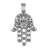 925 Sterling Silver Evil Eye Hamsa Khamsa Hand Luck Pendant »P71