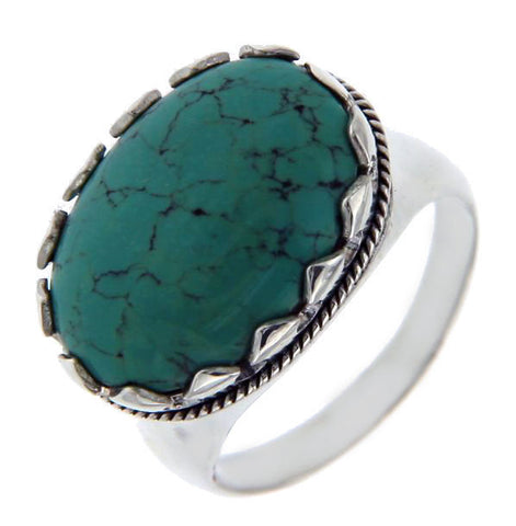 Solid Sterling Silver Turquoise Ring»R27
