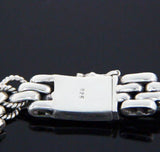 ▌Men's/Women's 925 Sterling Bali Art Link Chain Bracelet Size 6.5",7",7.5"»B317