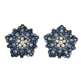 18K White Gold Diamonds & Invisible Set 34.26 CT Blue Sapphire  Earrings »BL3026