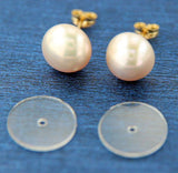 ¦14K Solid Gold Lilac Freshwater 9 mm Pearl Stud Earring »GU19
