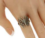 ▌Women's Beautiful 925 Sterling Silver Butterfly Ring Size 5,6,7.8.9,10 »R13/6