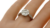 1.14 Ct Diamonds in 18K White Gold Engagement Ring Size 5.5 »N124