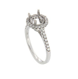18K White Gold 0.46 CT Diamonds Semi Mount Engagement Ring Size 6 »N120