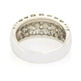 14K White Gold 1.55 CT White Diamonds Wedding Band Ring