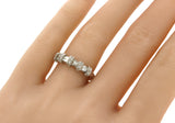 18K White Gold 0.54 Ct Diamonds Bridal Wedding Band Ring Size 6.5  »NP13