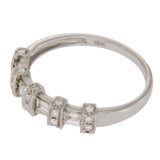 18K White Gold 0.54 Ct Diamonds Bridal Wedding Band Ring Size 6.5  »NP13