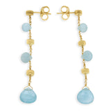 MARCO BICEGO 18K Yellow Gold Aquamarine Paradise Earrings »U211 $1320