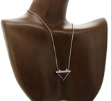 14K White Gold 0.09 CT Diamonds 2.90 CT Invisible Set Ruby Necklace 16" »BL17