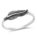 Beautiful 925 Sterling Silver Feather Band Ring Size 4,5,6,7,8,9,10 »R2/24