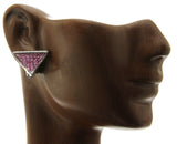 18K White Gold 0.18 CT Diamonds & 5.80 CT Pink Sapphire Earring »BL11
