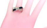 18K Gold Invisible Setting 0.43 CT Diamonds & 0.85 CT Blue Sapphire Ring »BL111