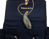 ¦Authentic Tiffany & Co FRANK GEHRY 18K Gold Jade Fish Necklace Size 18" »U