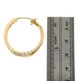 H Stern 18K Yellow Gold 4.85 CT Diamonds 1.12" Hoop Earrings