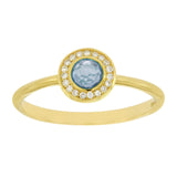 Ippolita 18K Gold Lollipop Mini Blue Topaz & Diamond Ring Size 7 » U519