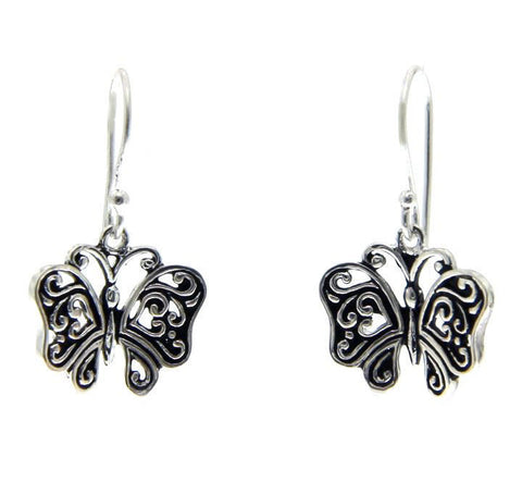 925 Sterling Silver Butterfly Dangle Earring» E224