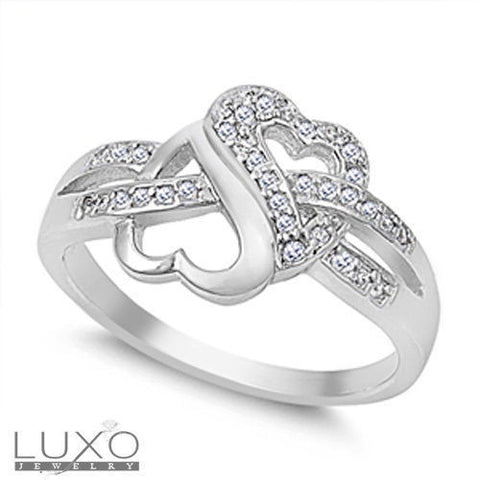 ▌ 925 Sterling Silver Infinity Promise Heart CZ Ring Size 4,5,6,7,8,9,10 » R101