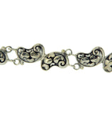 ¦925 Sterling Silver Bali Bean Women's Bracelet Adjust 6 3/4" & 7 1/2" » B22