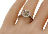 18K White Gold 0.46 CT Diamonds Semi Mount Engagement Ring Size 6 »N120