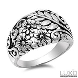 ▌925 Sterling Silver Cluster Flower Filigree Band Ring Size 5,6,7,8,9,10,11 »108
