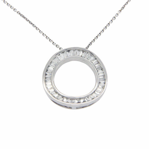 0.61CT Diamonds 18K Gold Circle Of Life Pendant 14K Gold Chain Necklace Size 16"