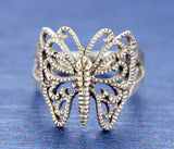 ▌Women's Beautiful 925 Sterling Silver Butterfly Ring Size 5,6,7.8.9,10 »R13/6