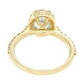 1.66 CT Blue Topaz & 1 CT Diamonds in 14K Yellow Gold Cocktail Ring