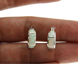 ▌Women's Beautiful 925 Sterling Silver Lab White Opal 13mm Hoop Earring »322