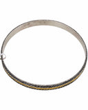 ¦Authentic GURHAN Silver Yellow Gold Lancelot Bangle Size Small 8" »$ 350