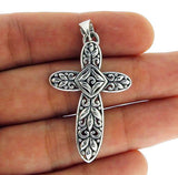 Solid Sterling Silver Cut-Out Cluster Bali Pendant-NEW» P313