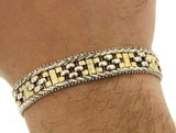 ¦Unisex Itaor 925 Sterling Silver Tow Tone Bracelet Size 7.5" Large »U217