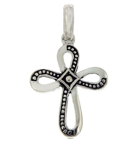 ¦Women's 925 sterling Silver Cross Rhodium Plated Pendant » S15