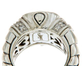¦Scott Kay Sterling Silver 925 Diamonds Amethyst Ladies Ring Size 6.75 »U416