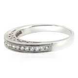 18K White Gold 0.26 CT Round Diamonds  Wedding Band Ring Size 6.5 »N18