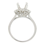 18K White Gold 0.35 CT Diamonds Semi Mount Engagement Ring Size 6 »NP116