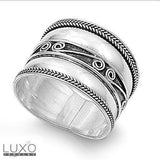 ▌925 Sterling Silver Bali 16 mm Wide Cigar Band Ring Size 6,7,8,9,10,11,12 »R104