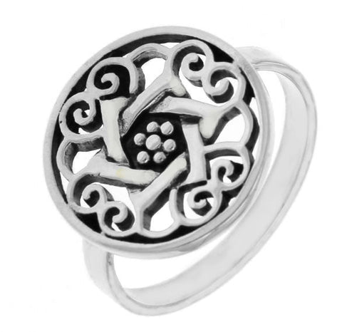 925 Sterling Silver Die-Cut David Star Ring » R110