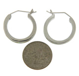 ▌Women's Beautiful 925 Sterling Silver White Opal 20 mm Hoop Earring » E21