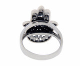 ▌925 Sterling Silver Hamsa Khamsa Hand Luck Ring Size 5,6,7,8,9,10 »U82