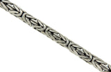 ▌Unisex 925 Sterling Silver 8mm Byzantine Bali Bracelet Size 8", 8.5", 9" »B46