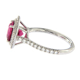 Tiffany & Co 690 Platinum Diamond 1.50 CT Rubellite Engagement Ring Siz 6 $8200