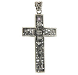 ¦925 Sterling Silver Amethyst Jesus Christ Crucifix Cross Pendant »P34