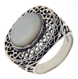 Solid Sterling Silver Oval MOP Ring»R124